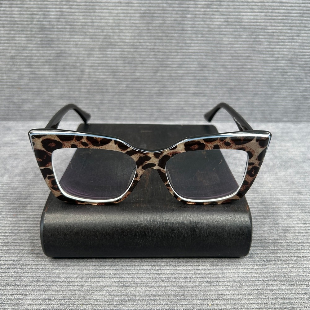 Vooglam JGA177782-04 Leopard Print Cat Eye Y2k Eyeglasses Brown 55-18-148